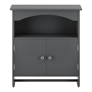 Armadietto Pensile a Bagno con Barra Portaasciugamano 61,3 x 53 x 15,5 cm Mobiletto a Muro con 2 Ante e Ripiani - Vari Colori 
