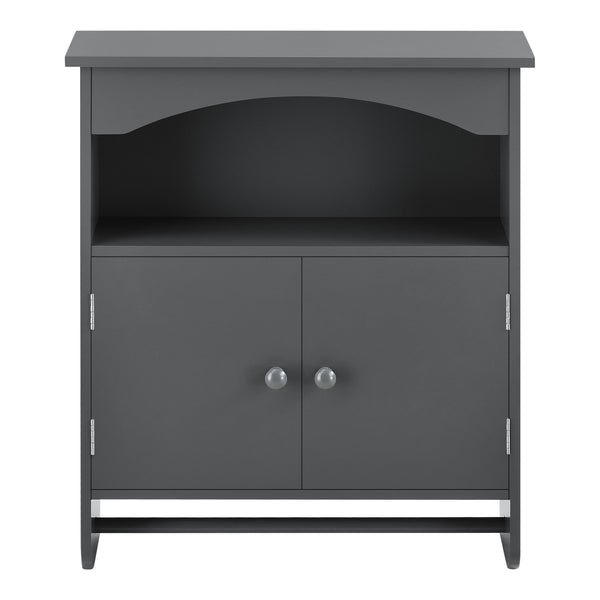 Armadietto Pensile a Bagno con Barra Portaasciugamano 61,3 x 53 x 15,5 cm Mobiletto a Muro con 2 Ante e Ripiani - Vari Colori 