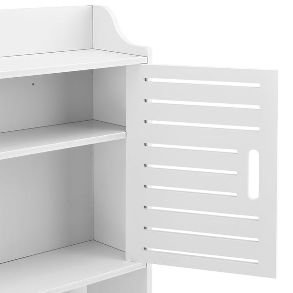 Mobile da Bagno a Terra 155 x 62 x 20 cm Armadietto Sopra il Gabinetto Ripostiglio con 2 Ante e Ripiani Armadio Salvaspazio da Toilette - Vari Colori