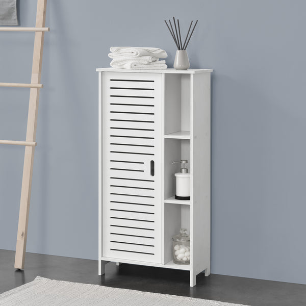 Armadietto da Bagno a Terra con Scomparti 96 x 48 x 24 cm Mobiletto da Stoccaggio Ripostiglio da Bagno con Sportello / Anta di Design - Vari Colori