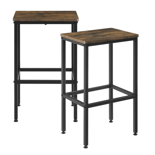 Sgabelli da bar Örebro set da 2 Toni di legno scuro en.casa