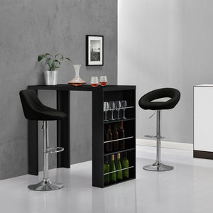 Bancone bar Bonn con 3 scomparti 117x57x107cm [en.casa]