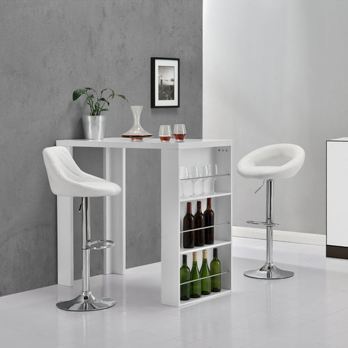 Tavolo da Bar Bonn Bancone con 3 Scomparti Aperti 117 x 57 x 107 cm - [en.casa]
