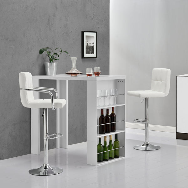 Tavolo da Bar Bonn Bancone con 3 Scomparti Aperti 117 x 57 x 107 cm - [en.casa]