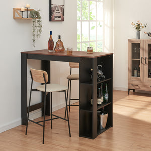 Tavolo bar Danderyd 120x60x106 cm con 3 ripiani [en.casa] - premiumXL