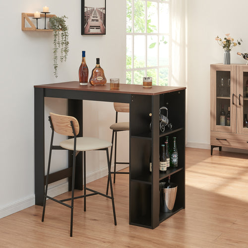 Tavolo bar Danderyd 120x60x106 cm con 3 ripiani [en.casa] - premiumXL