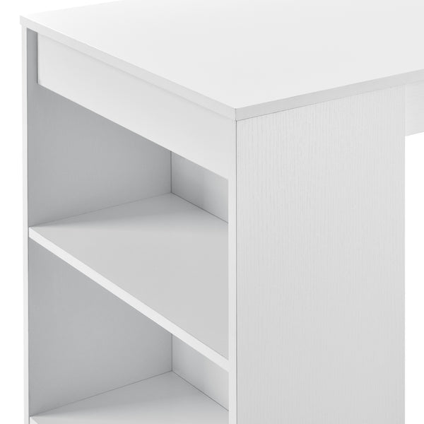 Bancone Tavolo Alto da Bar Kouvola con 3 Scomparti Aperti 110x50x103 cm - Vari Colori [en.casa]