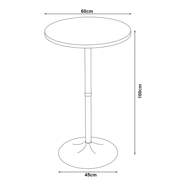 Tavolo Alto da Bar Vantaa Ø60 x 100 cm [en.casa]