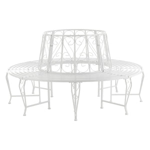 Panca Circolare da Giardino, Seduta Rotonda per Albero, Panchina in Acciaio (ØxA) 160cm x 84cm Struttura Decorativa - Vari Colori