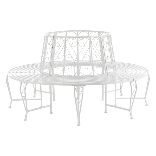 Panca Circolare da Giardino, Seduta Rotonda per Albero, Panchina in Acciaio (ØxA) 160cm x 84cm Struttura Decorativa - Vari Colori