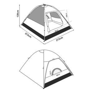 Tenda da campeggio Bergeijk 213x213x130cm in vari colori [pro.tec]