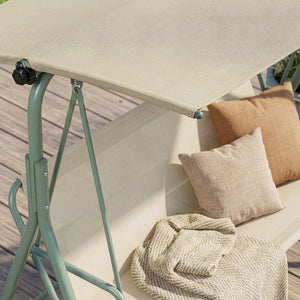 Dondolo da Giardino Satten a 3 Posti con Tettuccio Parasole 173x119x153 cm [en.casa]
