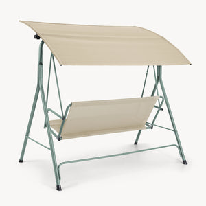 Dondolo da Giardino Satten a 3 Posti con Tettuccio Parasole 173x119x153 cm [en.casa]