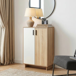 Mobiletto Kenta 90x60x35 cm effetto rovere Sonoma/bianco [en.casa]
