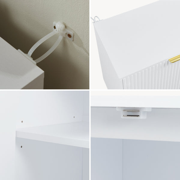 Credenza Multiuso Trondi Mobile Contenitore a 2 Ante 75 x 80 x 40 cm [en.casa]