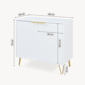 Credenza Multiuso Trondi Mobile Contenitore a 2 Ante 75 x 80 x 40 cm [en.casa]