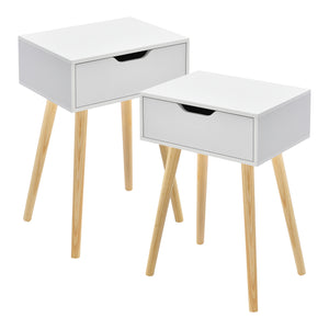 Set Östersund di 2 Comodini con Cassetto [en.casa]