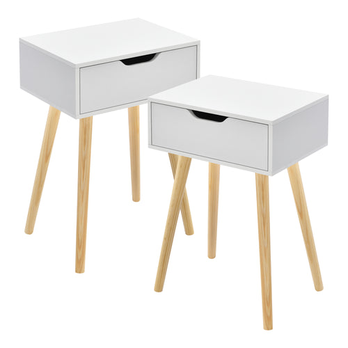 Set Östersund di 2 Comodini con Cassetto [en.casa]