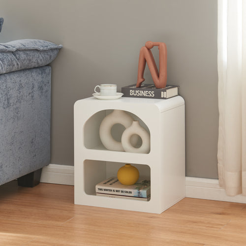 Beistelltisch Vågå 45x40x30 cm Weiß [en.casa] - premiumXL