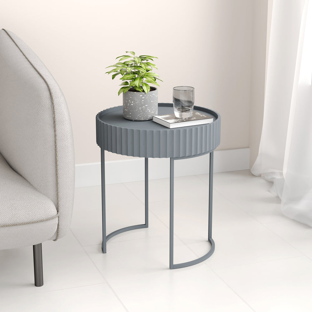 Tavolino Rotondo Rill da Salotto 46 x Ø40 cm - Vari Colori [en.casa] 