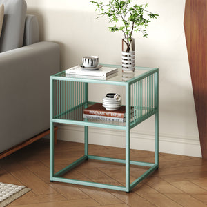 Tavolino Tronevn con piano in vetro [en.casa]