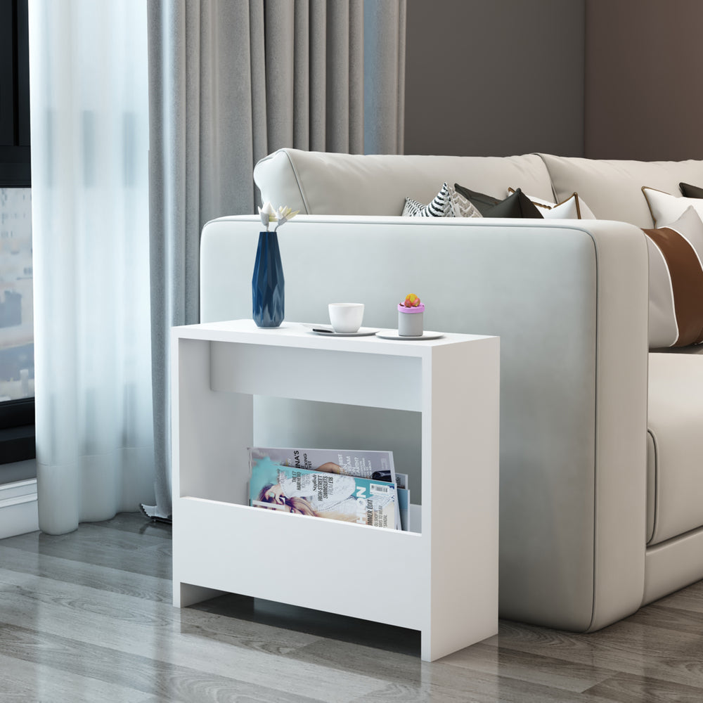 Tavolino Rødovre 60x55x20 cm bianco [en.casa] - premiumXL