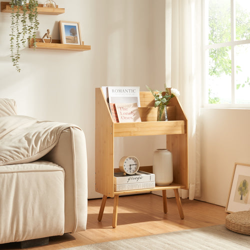 Tavolino Inderøy 80x50x25 cm Bambù [en.casa]