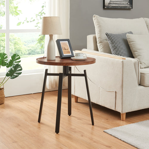 Tavolino Mippeena 54xØ50 cm Nero/Nocciola [en.casa] - premiumXL