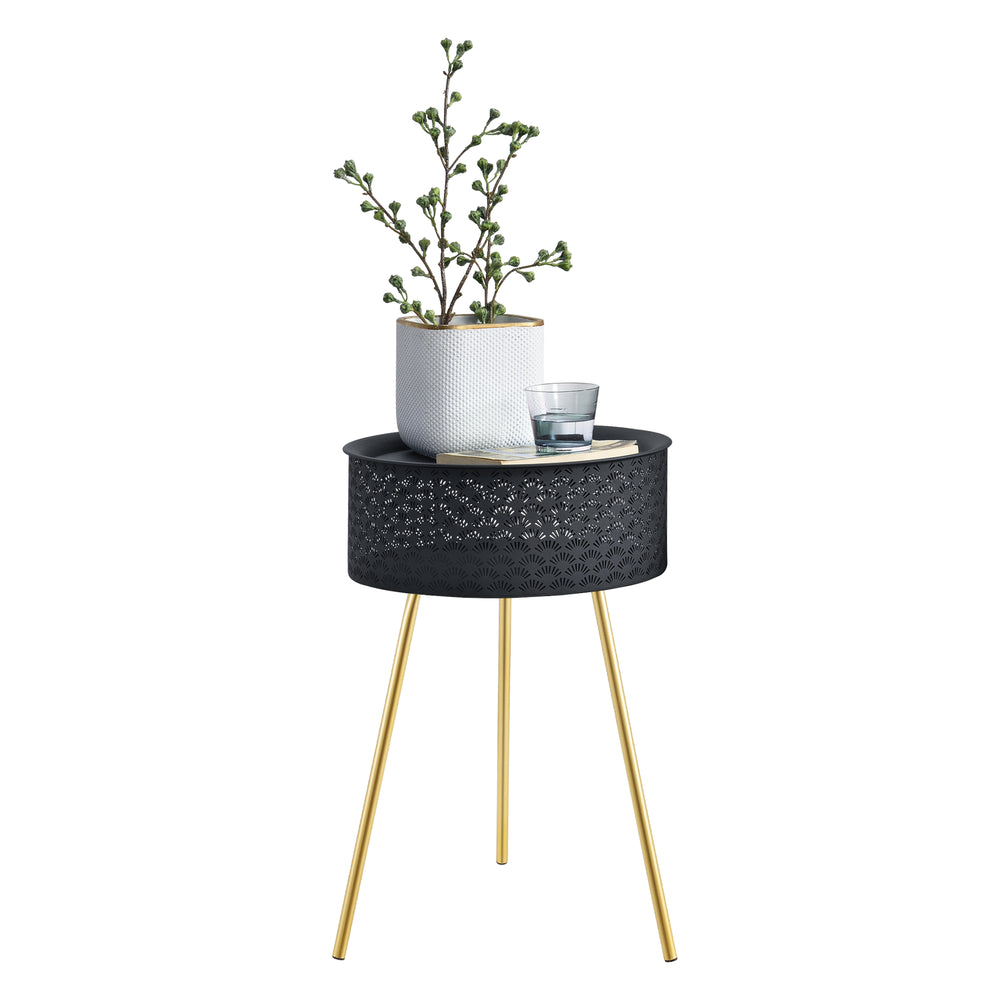Tavolino Forshaga Nero - Oro varie dimensioni [en.casa] - premiumXL