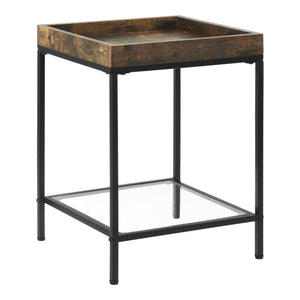 Tavolino laterale Mariefred 55x40x40cm con ripiano Tonalità legno scuro [en.casa]