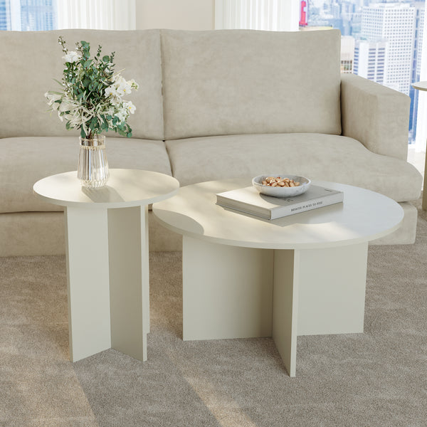 Set di 2 tavolini laterali Verummetka [en.casa]