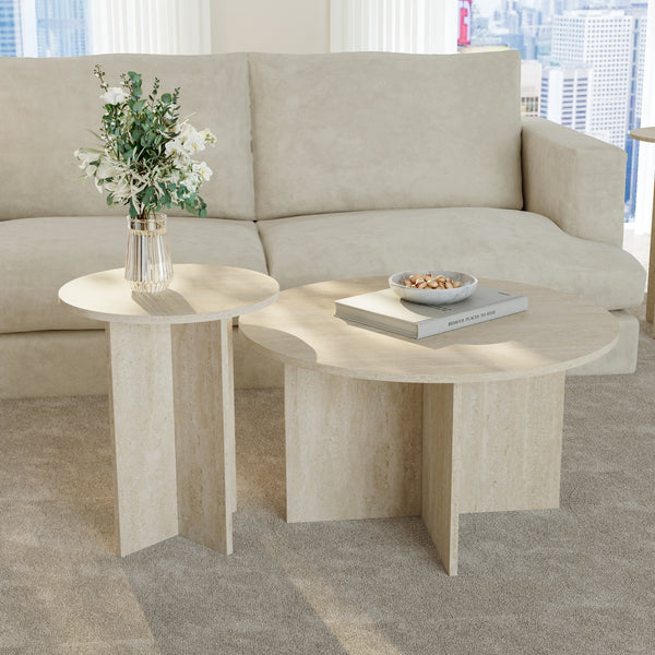 Set di 2 tavolini laterali Verummetka [en.casa]