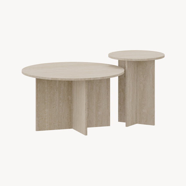 Set di 2 tavolini laterali Verummetka [en.casa]