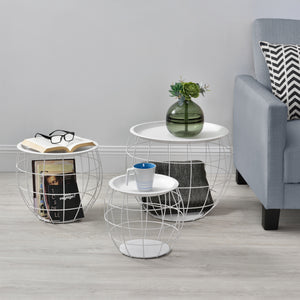 Set da 3 tavolini Neman in metallo in varie dimensioni e colori en.casa