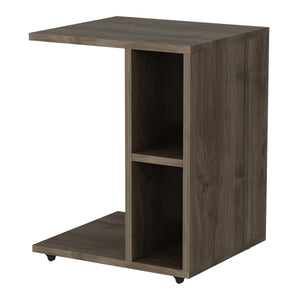 Tavolino Brørup 57,5 x 45 x 35 cm con 2 ripiani e ruote in vari colori [en.casa]