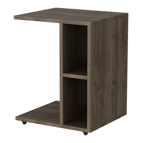 Tavolino Brørup 57,5 x 45 x 35 cm con 2 ripiani e ruote in vari colori [en.casa]