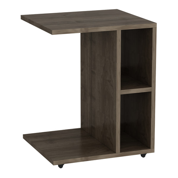 Tavolino Brørup 57,5 x 45 x 35 cm con 2 ripiani e ruote in vari colori [en.casa]