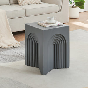Tavolino Cubo Elverumn con Design Arcuato [en.casa]