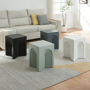 Tavolino Cubo Elverumn con Design Arcuato [en.casa]