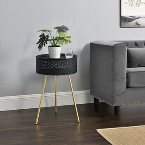 Tavolino Forshaga Nero-Oro varie dimensioni [en.casa]