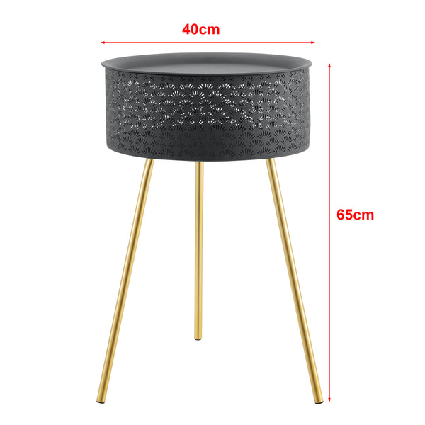 Tavolino Forshaga Nero-Oro varie dimensioni [en.casa]