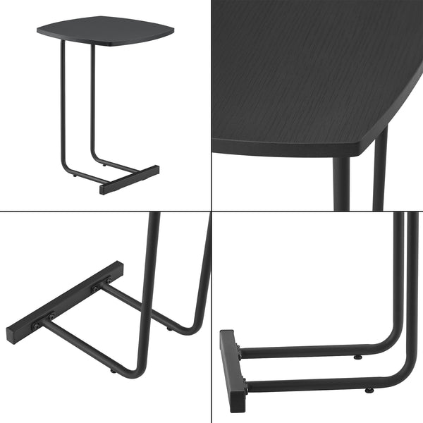 Tavolino Basso Laterale 'Kjellerup' con Piano Quadrato - Vari Colori [en.casa] 