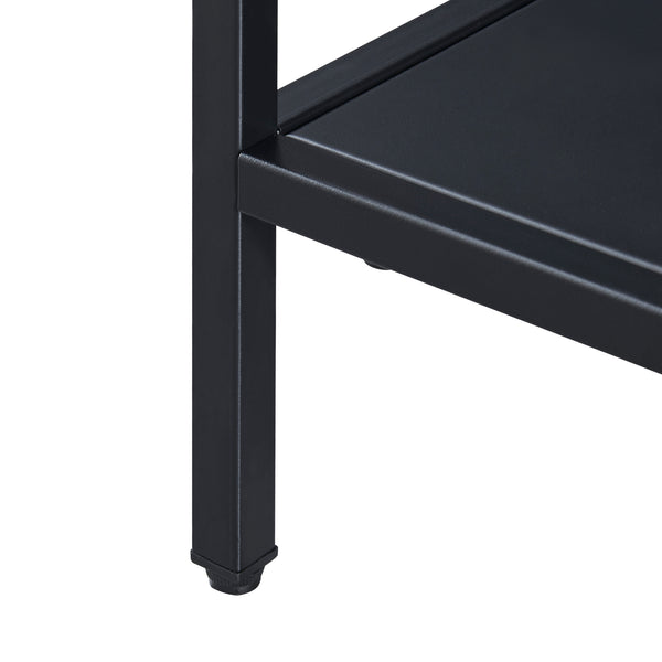 Tavolino Basso Kumlinge in Acciaio con Ripiani Quadrati - Vari Modelli [en.casa] 