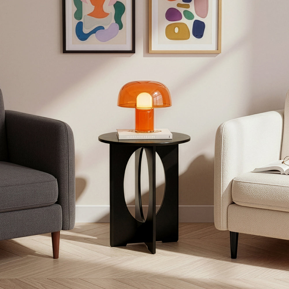 Tavolino Laterale Podeldsvin con Piano Rotondo 49 x Ø40 cm [en.casa]