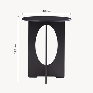 Tavolino Laterale Podeldsvin con Piano Rotondo 49 x Ø40 cm [en.casa]