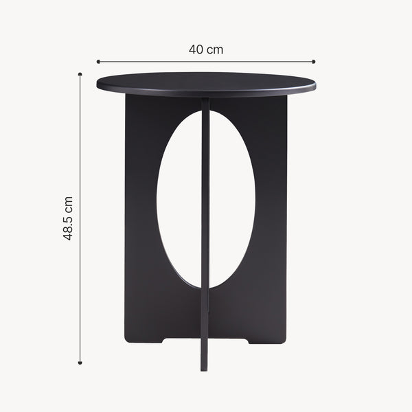 Tavolino Laterale Podeldsvin con Piano Rotondo 49 x Ø40 cm [en.casa]