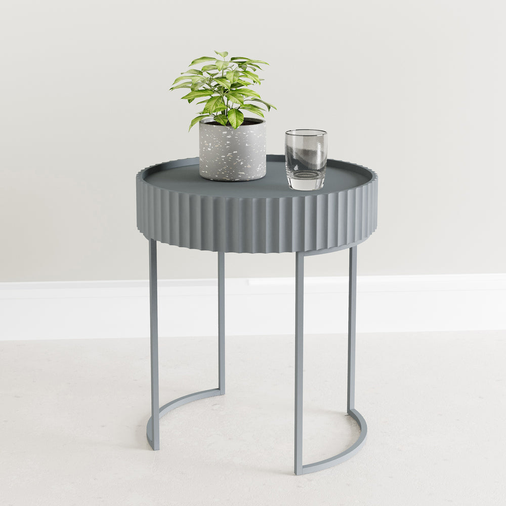 Tavolino Rotondo Rill da Salotto 46 x Ø40 cm - Vari Colori [en.casa] 