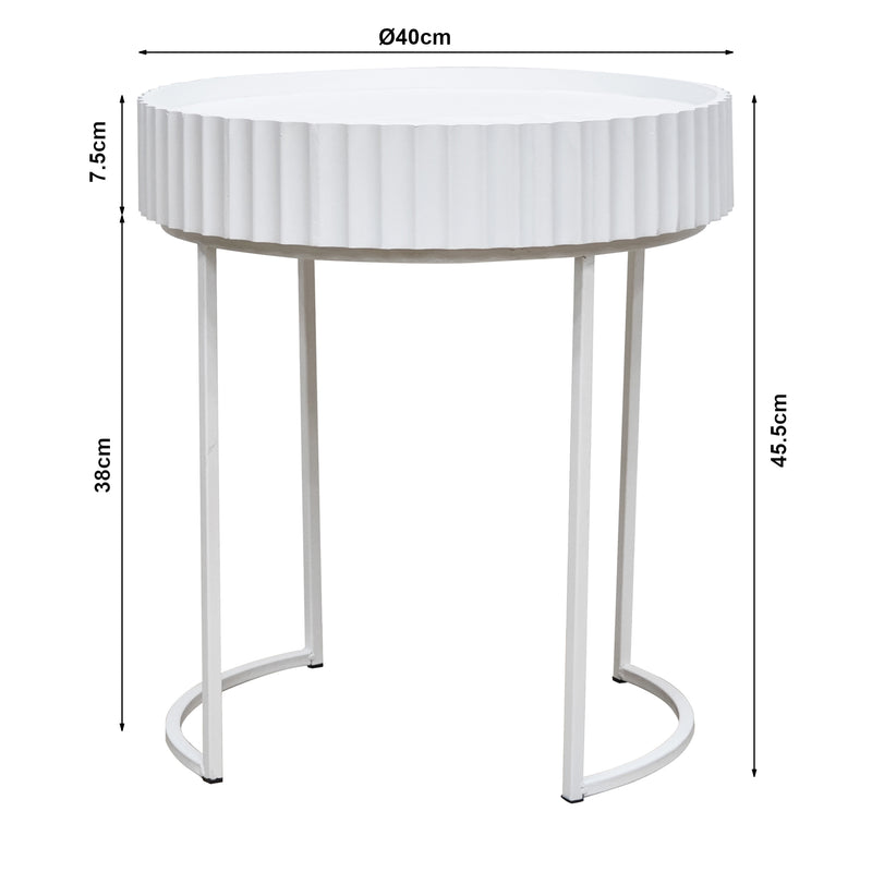 Schizzo in scala Tavolino Rotondo Rill da Salotto 46 x Ø40 cm - Vari Colori [en.casa] 