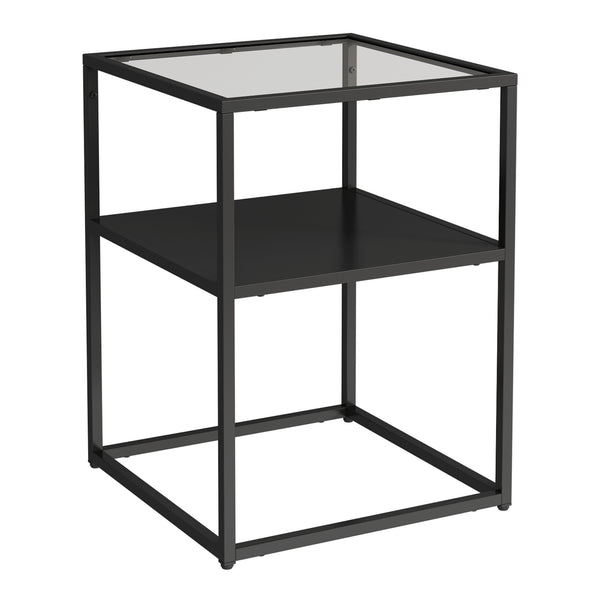 Tavolino da Divano Solund Piano Tavolo in Vetro 55 x 40 x 40 cm Acciaio - Vari Colori [en.casa] 