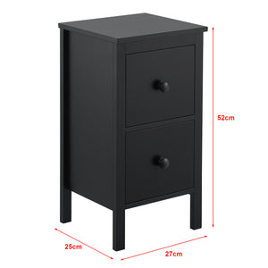 Tavolino laterale Urjala Nero [en.casa]